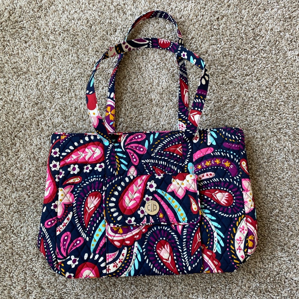 NEW Vera Bradley Painted Paisley Turn-Lock Tote